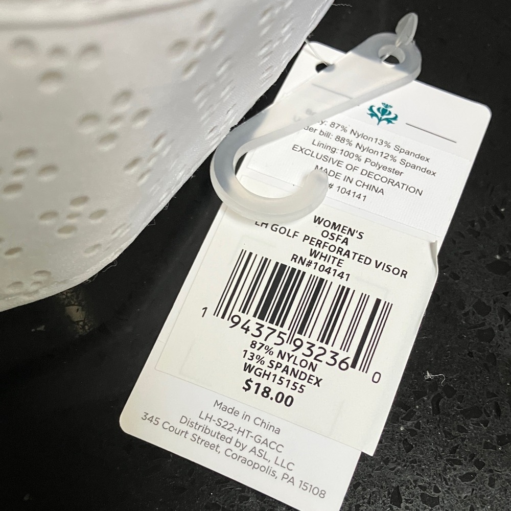 Lady Hagen White Eyelet Visor - Picture 3 of 9